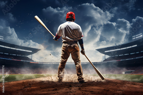 Baseball player hitting a baseball, baseball field, baseball, sports photo