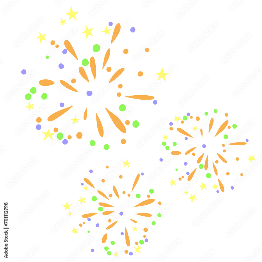 Fireworks party decoration celebration object Fireworks party decoration celebration object