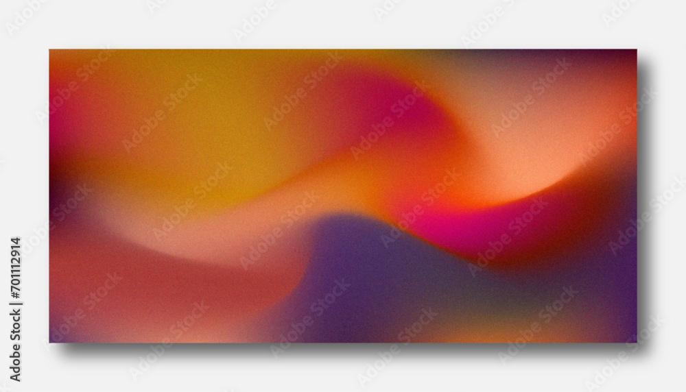 Naklejka premium Abstract color gradient modern blurred background and film grain texture template with an elegant