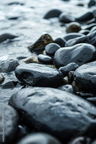 Small pebbles and rock background