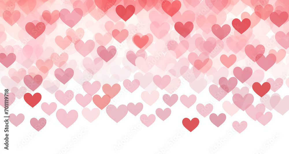 hearts background valentine's day background gradient red and white