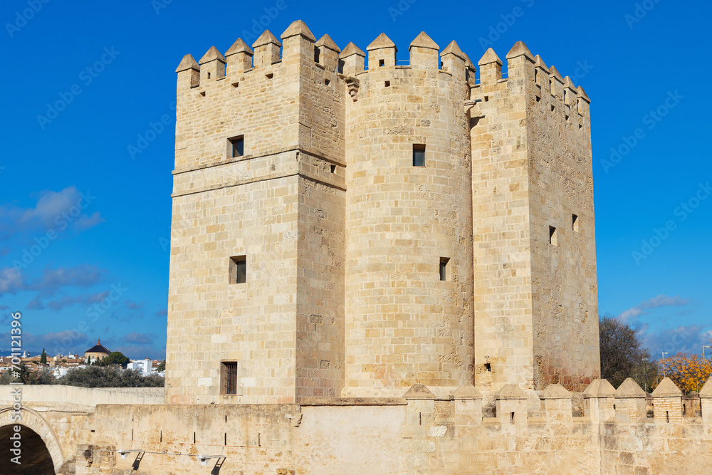 Torre De Calahorra museum in Cordoba . Medieval city wall of Cordoba, Andalusia, Spain