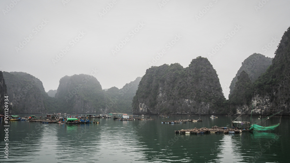 The landscape of Ha Long Bay in Northern Vietnam The landscape of Ha Long Bay in Northern Vietnam
