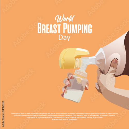 World Breast Pumping Day vector illustration