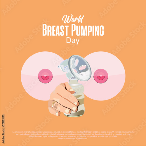 World Breast Pumping Day vector illustration