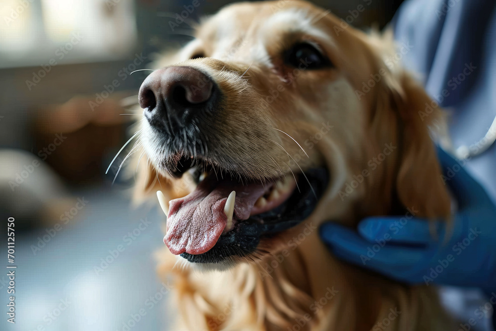 Dog Getting a Check-up at the Office, Veterinary Care Dog Getting a Check-up at the Office, Veterinary Care