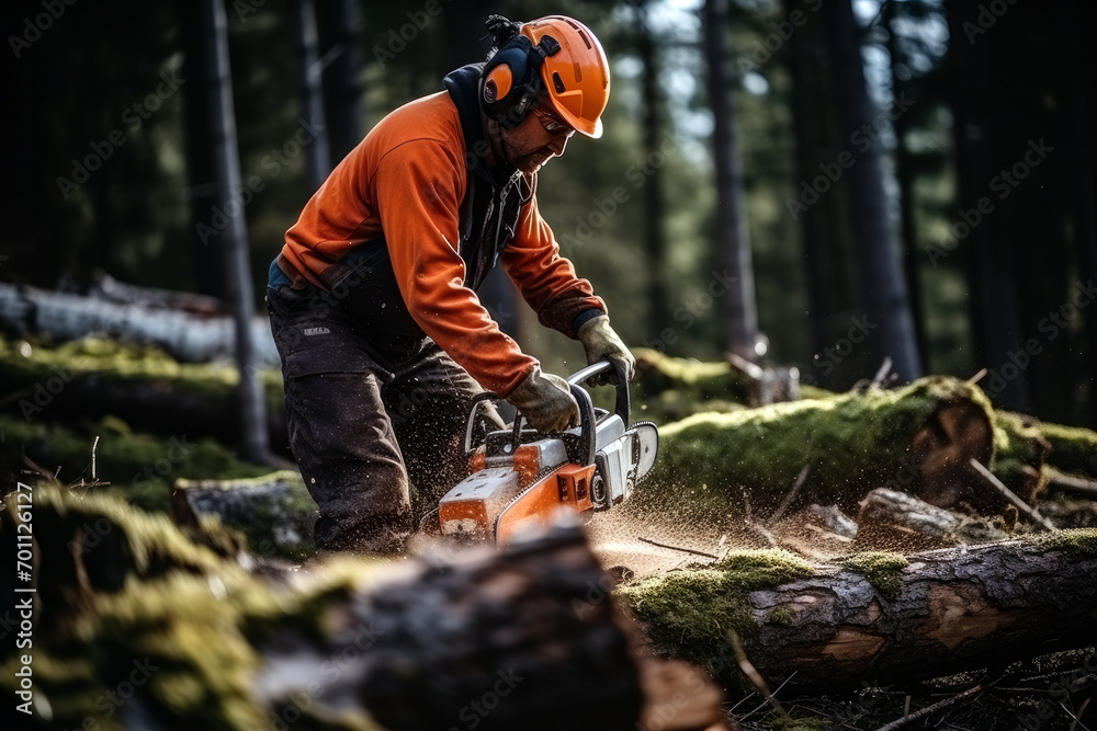 Obraz premium Timber Harvesting