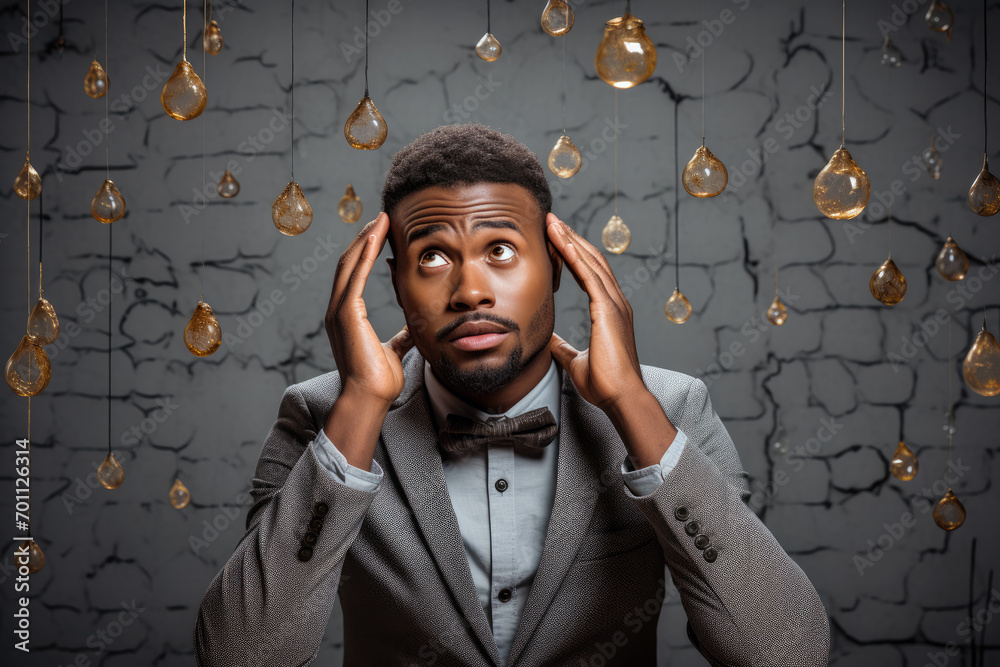 In Search of Answers, Portrait of Confused Man In Search of Answers, Portrait of Confused Man
