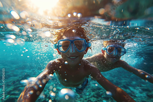 Kids Exploring the Depths with Laughter © Bojan