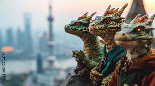 Statue of dragon on the top of the pagoda in Kuala Lumpur, Malaysia © Олег Фадеев
