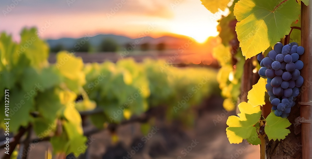 Fototapeta premium Growing grapes in the farm