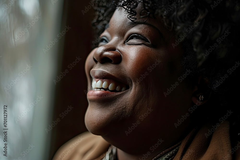 Black woman, closeup Black woman, closeup