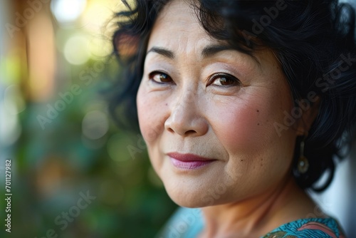 Asian woman  closeup