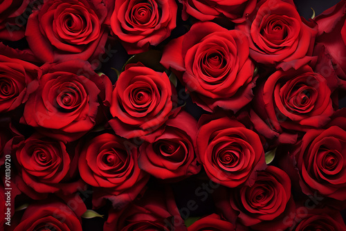 Red roses background for Valentine s Day 