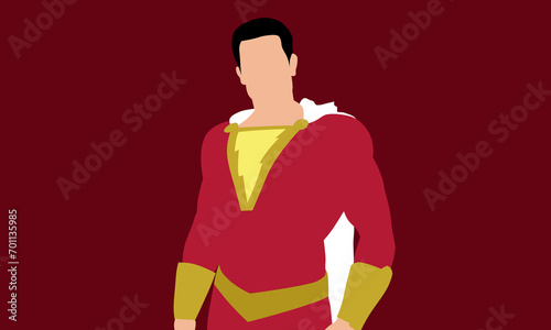 Superhero minimalist illustration © Angel