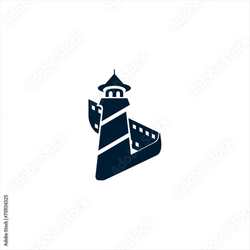 lighthouse movie logo. lighthouse icon
