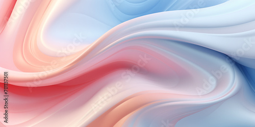 3D abstract background in pastel pink colors made of soft waves
