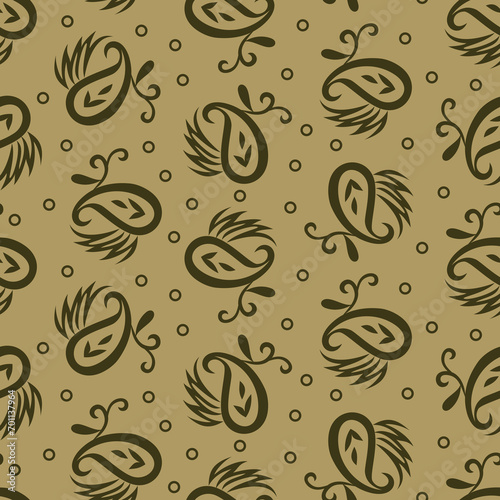 Pattern of Small Motifs Print block for fabric Minimal oriental vector