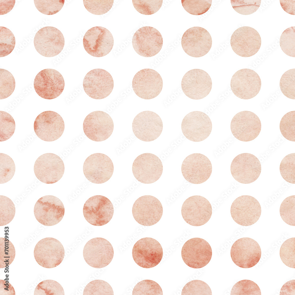 Blush Pink Watercolor Textured Polka Dot Patterns Blush Pink Watercolor Textured Polka Dot Patterns