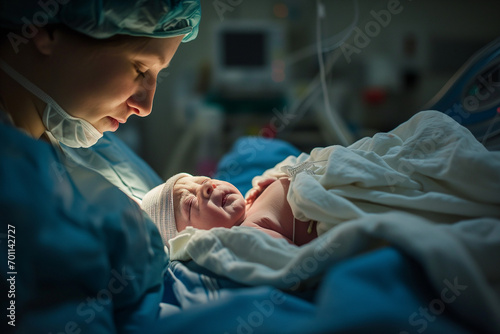 baby born via c-section photo