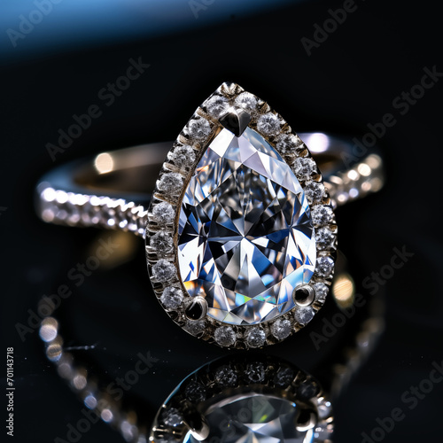 Gorgeous Pear Cut Diamond engagement ring