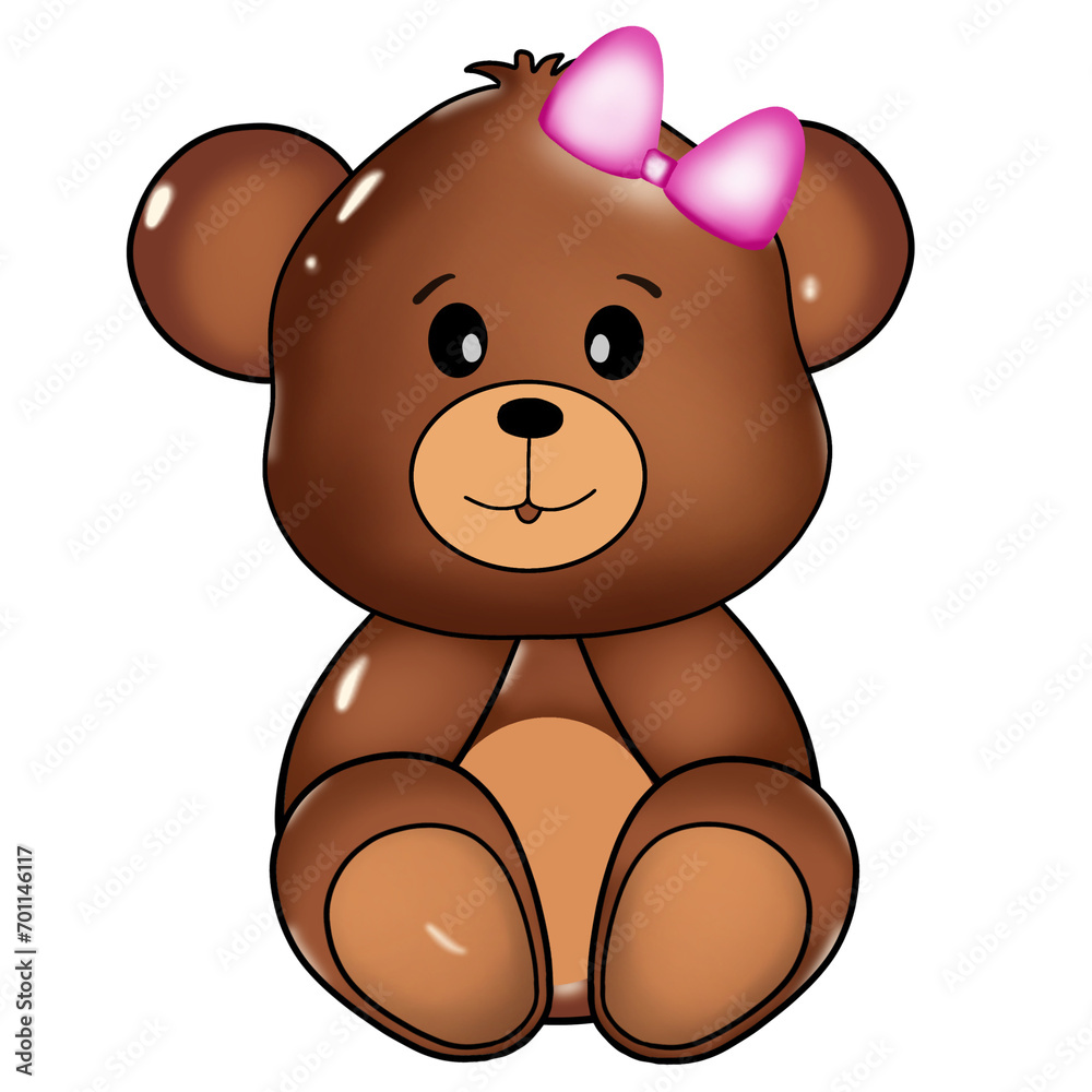 Obraz premium cute teddy bear valentine's day