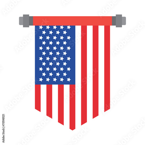presidents day flag pennant