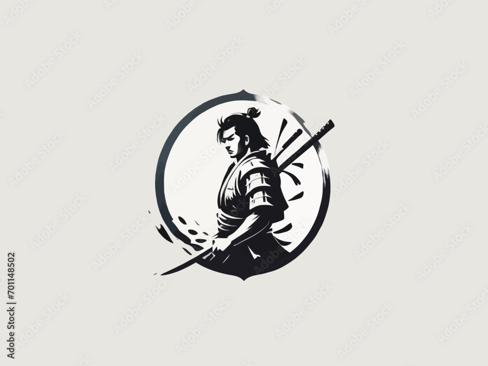 Samurai Logo Design EPS format Very Cool Samurai Logo Design EPS format Very Cool