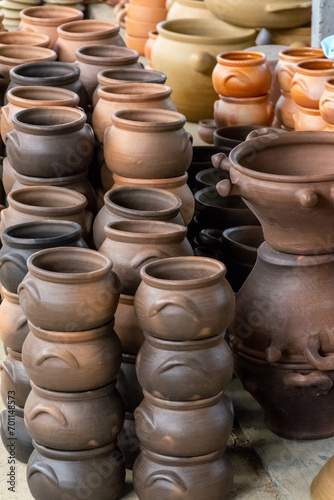 Ceramic vases for sale in Maragogipinho in the city of Aratuipe, Bahia. photo