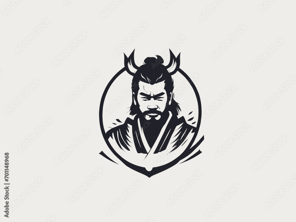 Samurai Logo Design EPS format Very Cool 