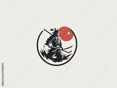 Samurai Logo Design EPS format Very Cool 