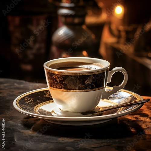 a cup of smoked coffee