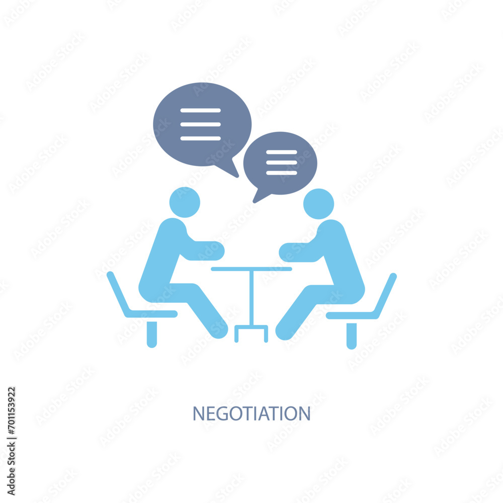 Negotiation concept line icon. Simple element illustration. Negotiation concept outline symbol design.