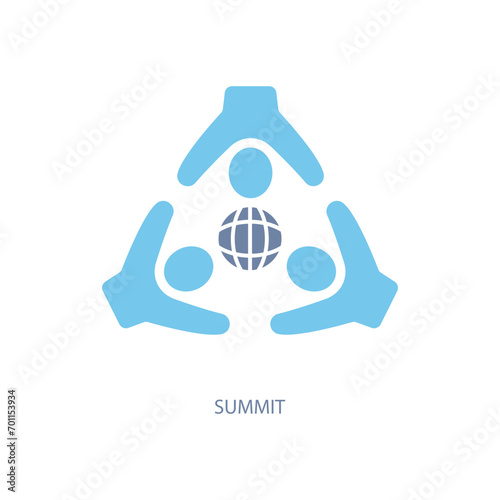summit concept line icon. Simple element illustration. summit concept outline symbol design.