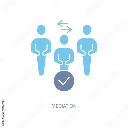 Mediation concept line icon. Simple element illustration. Mediation concept outline symbol design.