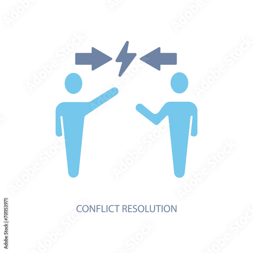 Conflict Resolution concept line icon. Simple element illustration. Conflict Resolution concept outline symbol design.
