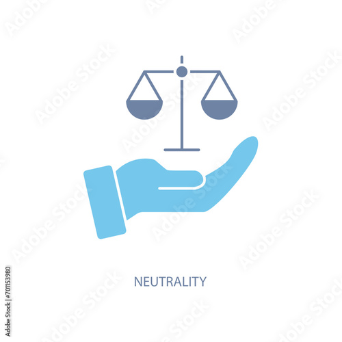 neutrality concept line icon. Simple element illustration. neutrality concept outline symbol design.