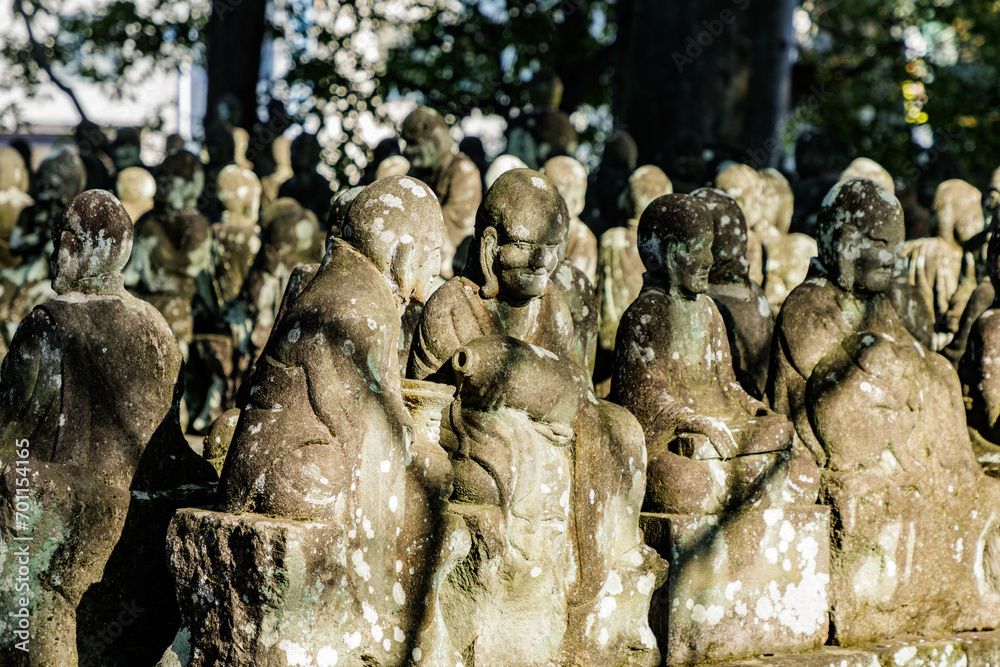 Obraz premium 数多くの並ぶ仏像