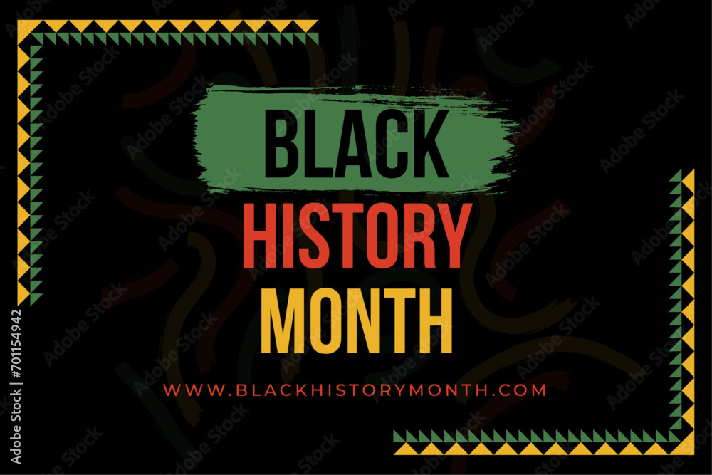 Black history month celebrate. illustration graphic Black history month - obrazy, fototapety, plakaty 