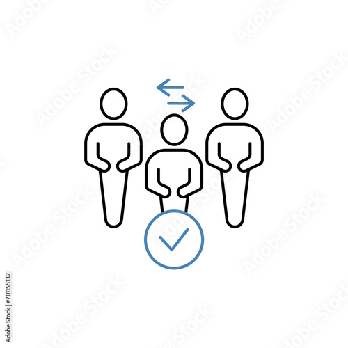Mediation concept line icon. Simple element illustration. Mediation concept outline symbol design.