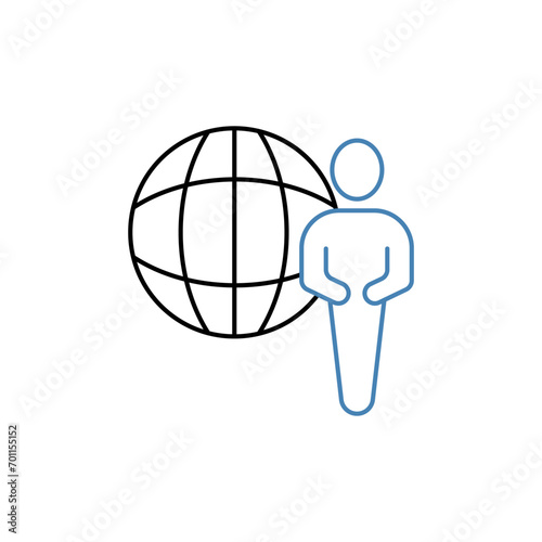diplomat concept line icon. Simple element illustration. diplomat concept outline symbol design.