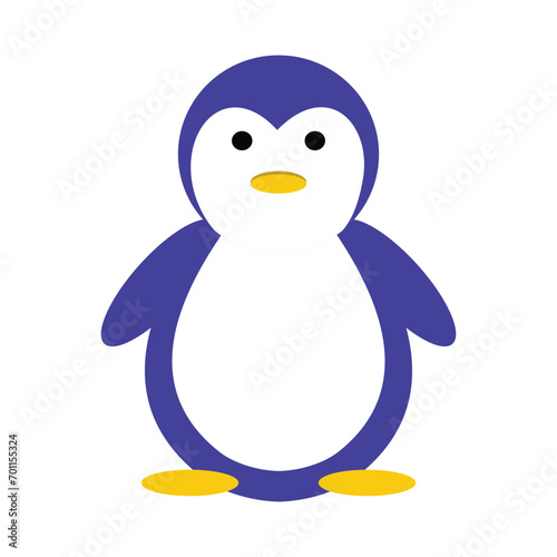 Penguin icon vector isolated on white background for your web and mobile app design. cute animal design elements. Suitable for use as a complement to children's designs.