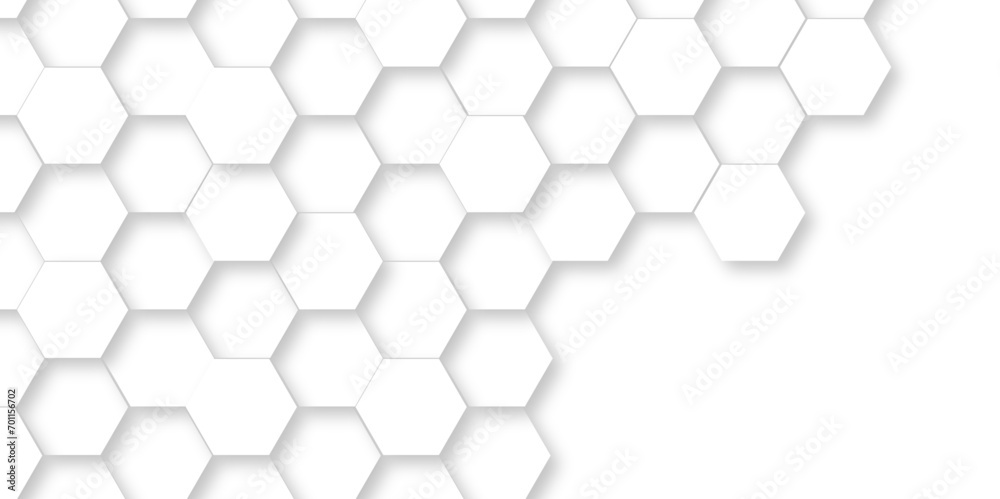 Seamless pattern with hexagonal white and gray technology line paper background. Hexagonal 3d vector grid tile and mosaic structure mess cell. white and gray hexagon honeycomb geometric copy space. Seamless pattern with hexagonal white and gray technology line paper background. Hexagonal 3d vector grid tile and mosaic structure mess cell. white and gray hexagon honeycomb geometric copy space.
