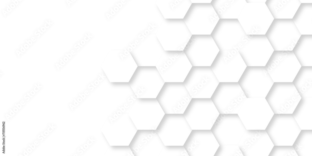 Seamless pattern with hexagon. White Hexagonal Background. Luxury honeycomb grid White Pattern. Vector Illustration. 3D Futuristic abstract honeycomb mosaic white background. geometric mesh cell text. Seamless pattern with hexagon. White Hexagonal Background. Luxury honeycomb grid White Pattern. Vector Illustration. 3D Futuristic abstract honeycomb mosaic white background. geometric mesh cell text.