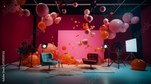 Creative colorful Studio decoration