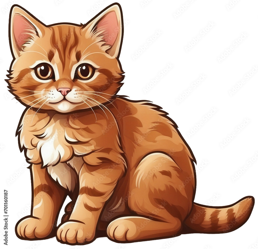Cute Brown Cat, Generative ai Cute Brown Cat, Generative ai