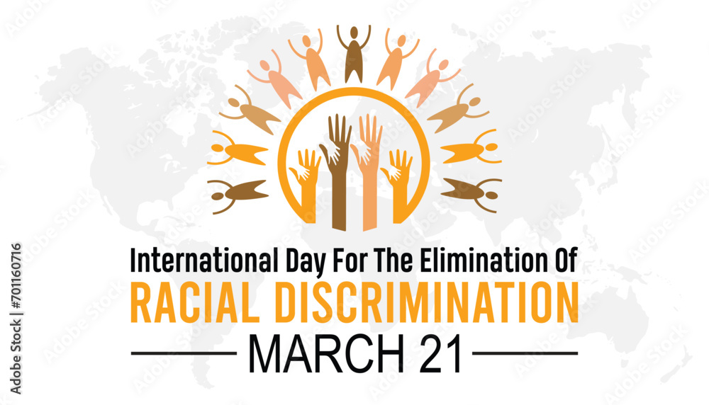 Αυτοκόλλητο International Day for the Elimination of Racial Discrimination is observed every year in March