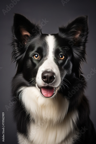 Image of a border collie dog on clean background. Mammals. Pet. Animals. © yod67