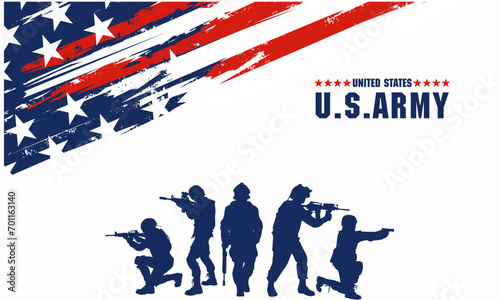 US ARMY Background Vector Illustration photo