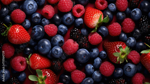 Raspberry ripe food blueberry diet strawberry fresh red summer berries fruit organic